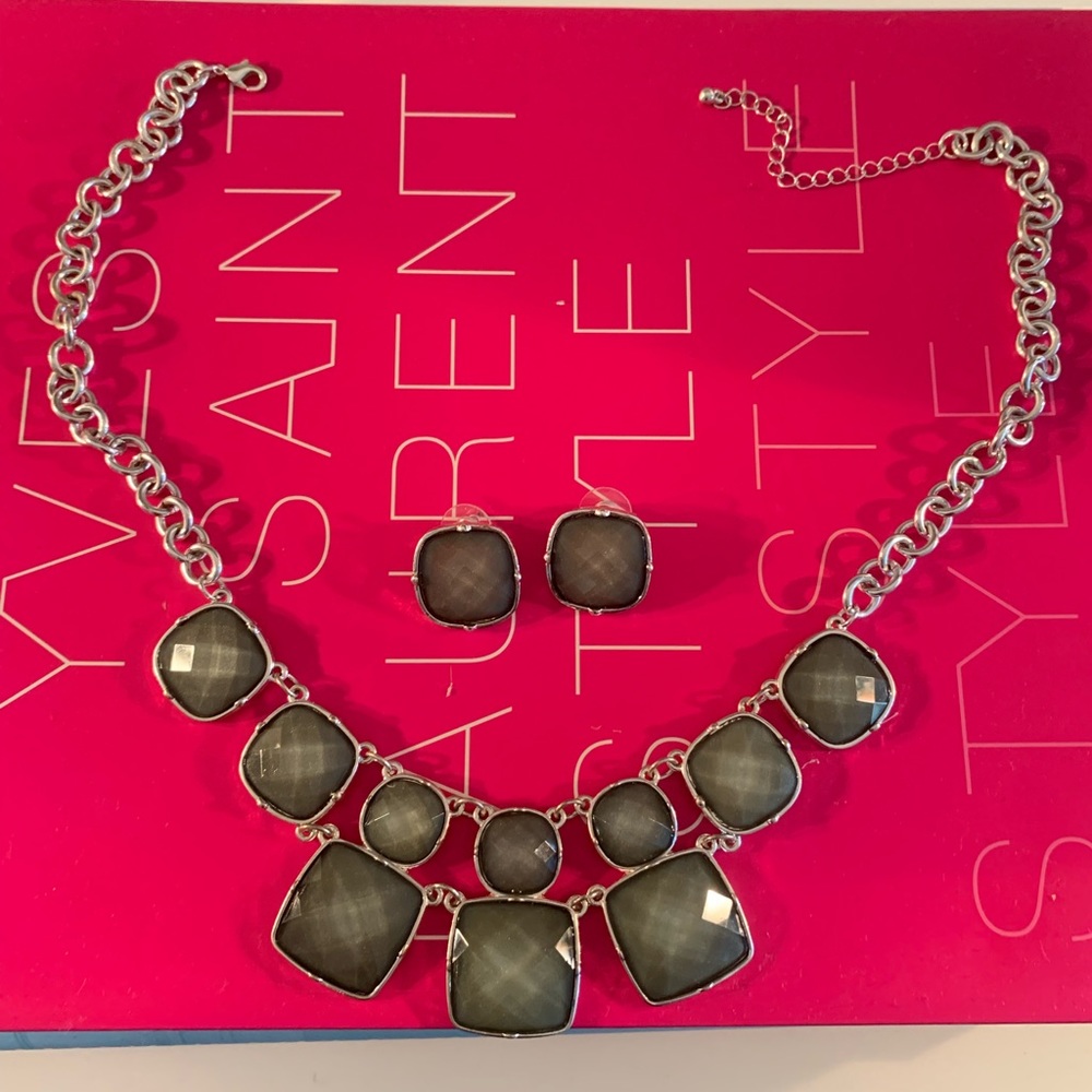 Statement Necklace with Matching Earrings Set